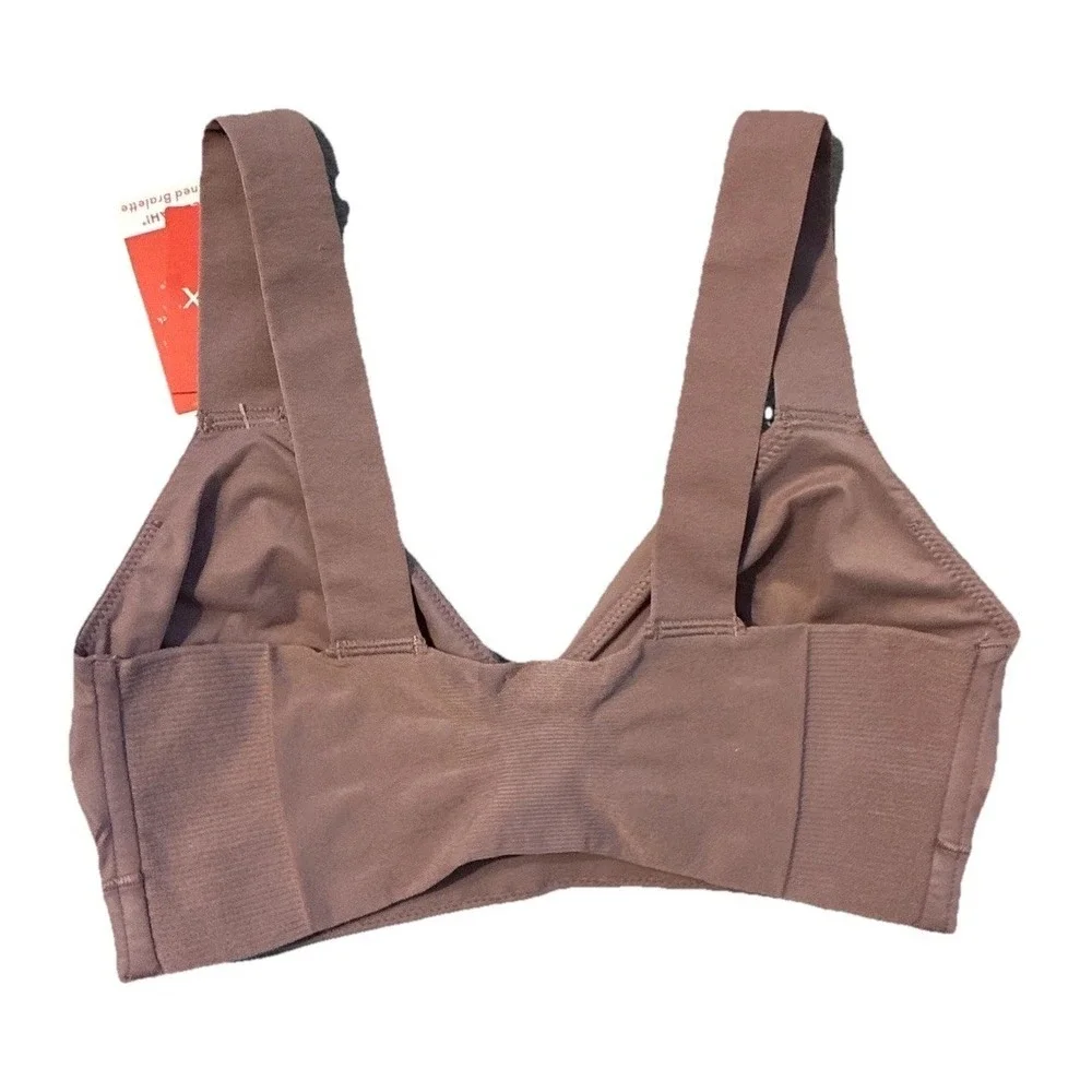 Spanx Bra-Llelujah Bralette XS Lightly Lined Plum Petal No Wire Stretchy NEW